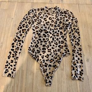 Cheetah Print Mesh Bodysuit